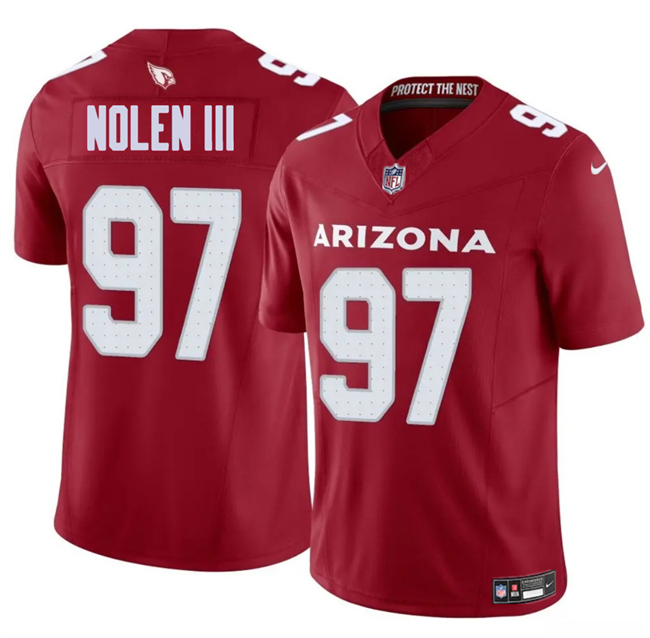 Youth Arizona Cardinals #97 Walter Nolen III Red 2025 Draft F.U.S.E Vapor Limited Stitched Football Jersey