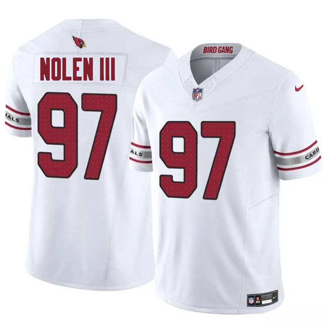 Youth Arizona Cardinals #97 Walter Nolen III White 2025 Draft F.U.S.E Vapor Limited Stitched Football Jersey