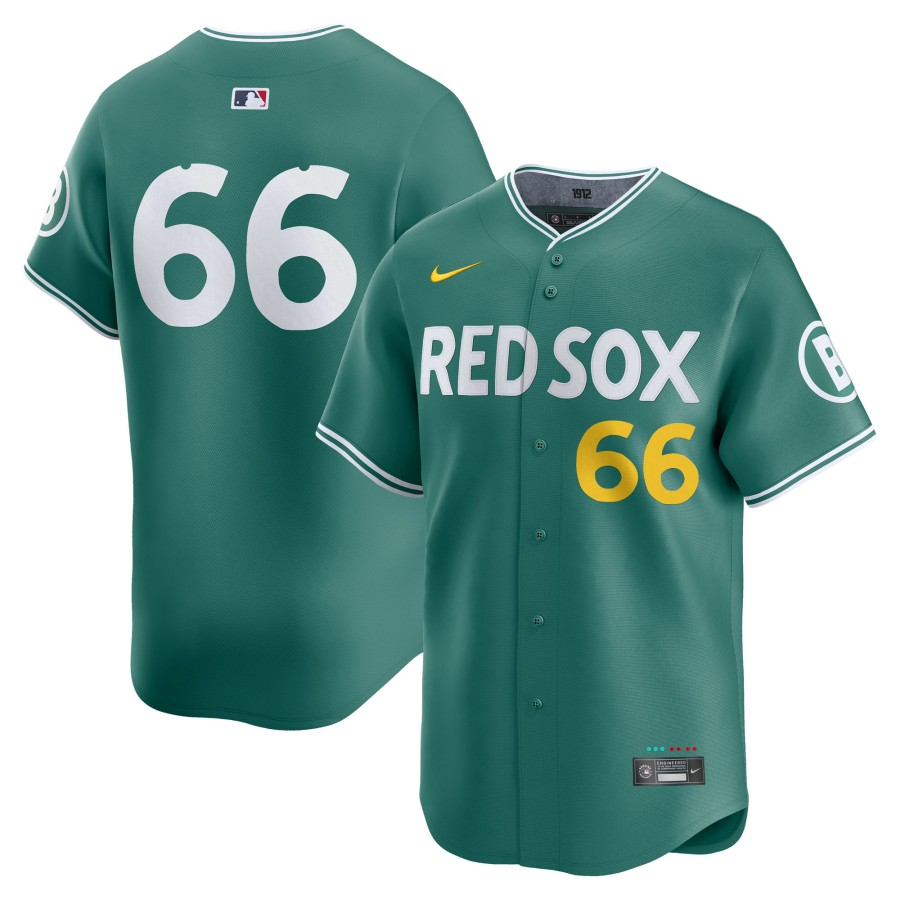 Men's Boston Red Sox #66 Brayan Bello Nike 2025 City Connect Limited Player Jersey - Green