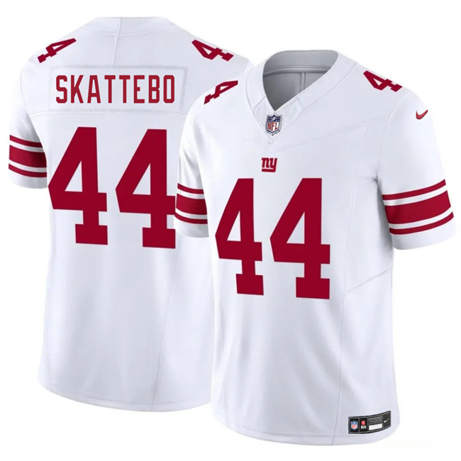 Men's New York Giants #44 Cam Skattebo White 2025 Draft F.U.S.E. Vapor Limited Stitched Jersey