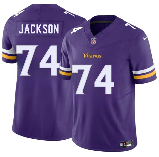 Men's Minnesota Vikings #74 Donovan Jackson Purple 2025 Draft F.U.S.E. Vapor Limited Stitched Jersey