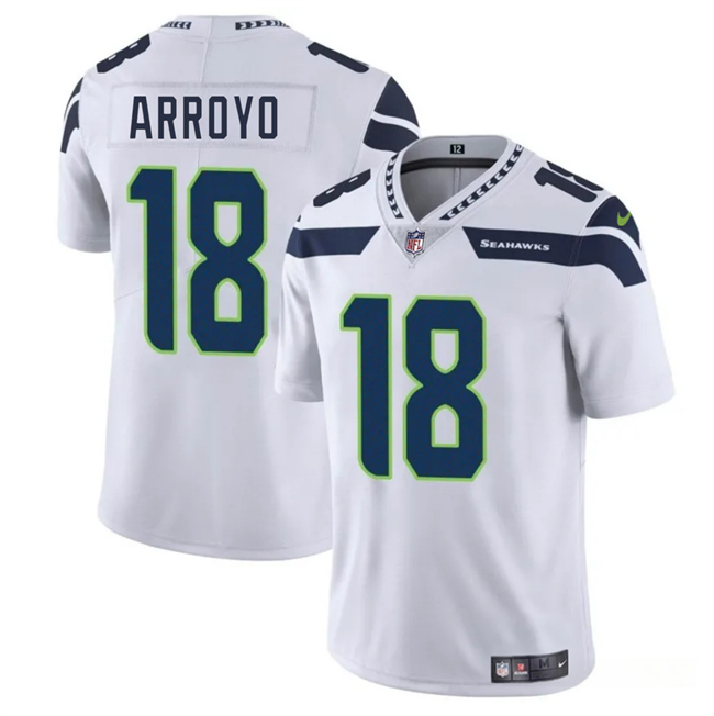 Youth Seattle Seahawks #18 Elijah Arroyo White 2025 Draft Vapor Limited Stitched Football Jersey