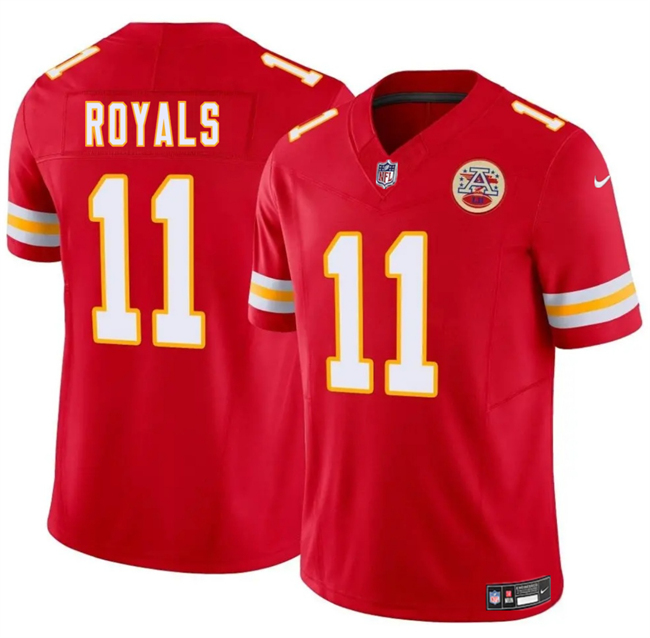 Youth Kansas City Chiefs #11 Jalen Royals Red 2025 Draft F.U.S.E. Vapor Limited Stitched Football Jersey