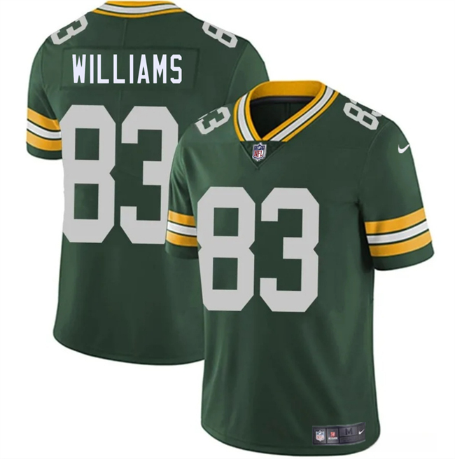 Youth Green Bay Packers #83 Savion Williams Green 2025 Draft Vapor Limited Stitched Football Jersey