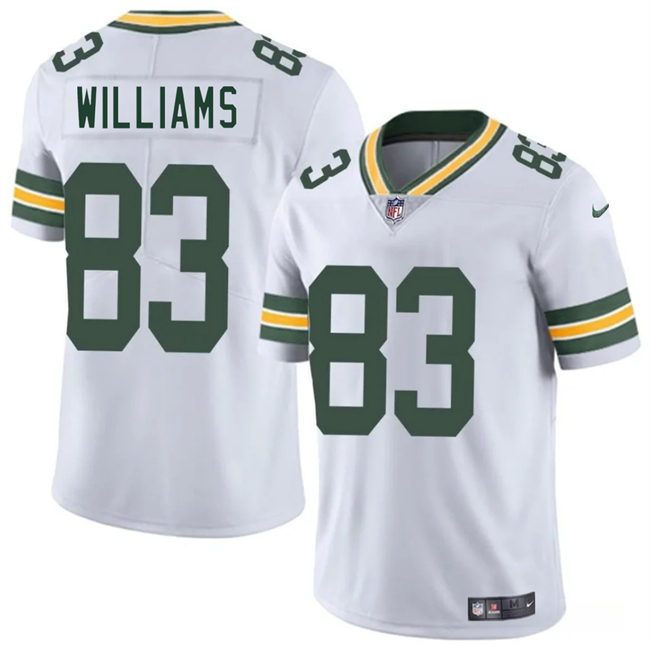 Youth Green Bay Packers #83 Savion Williams White 2025 Draft Vapor Limited Stitched Football Jersey