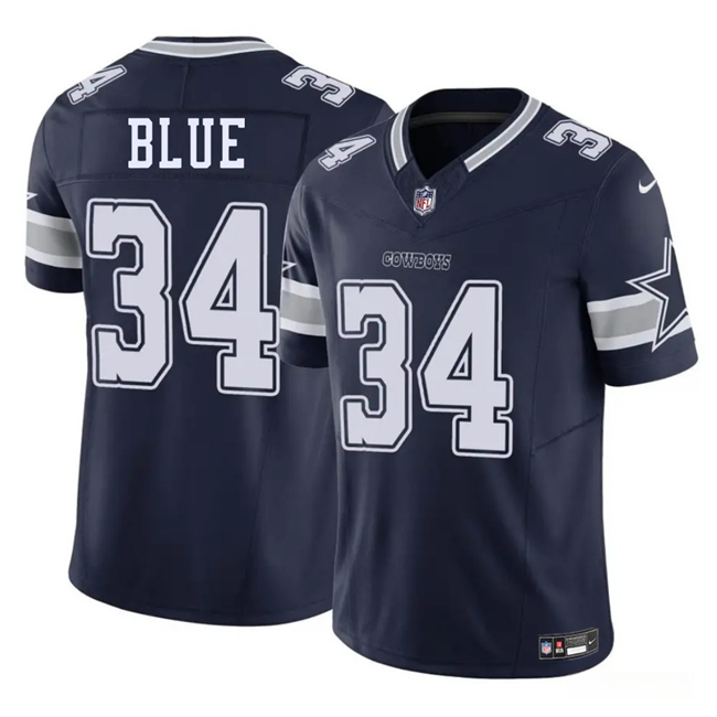 Men's Dallas Cowboys #34 Jaydon Blue Navy 2025 F.U.S.E Draft Vapor Limited Stitched Football Jersey