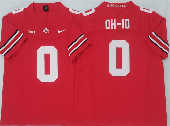 Men's Ohio State Buckeyes #0 OH-IO Red 2025 F.U.S.E. Limited Stitched Jerseys