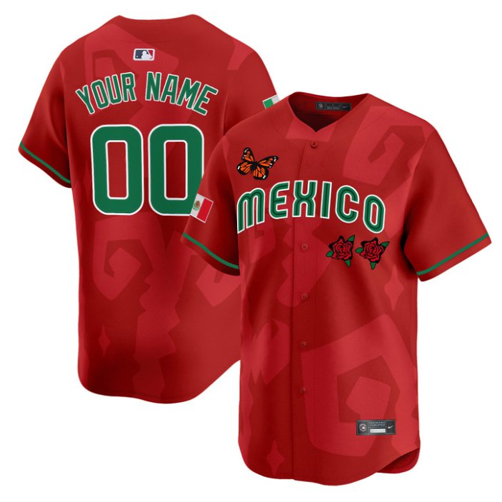 Custom 2025 Mexican Heritage x Sentrock Vapor Premier Limited Stitched Jersey Red