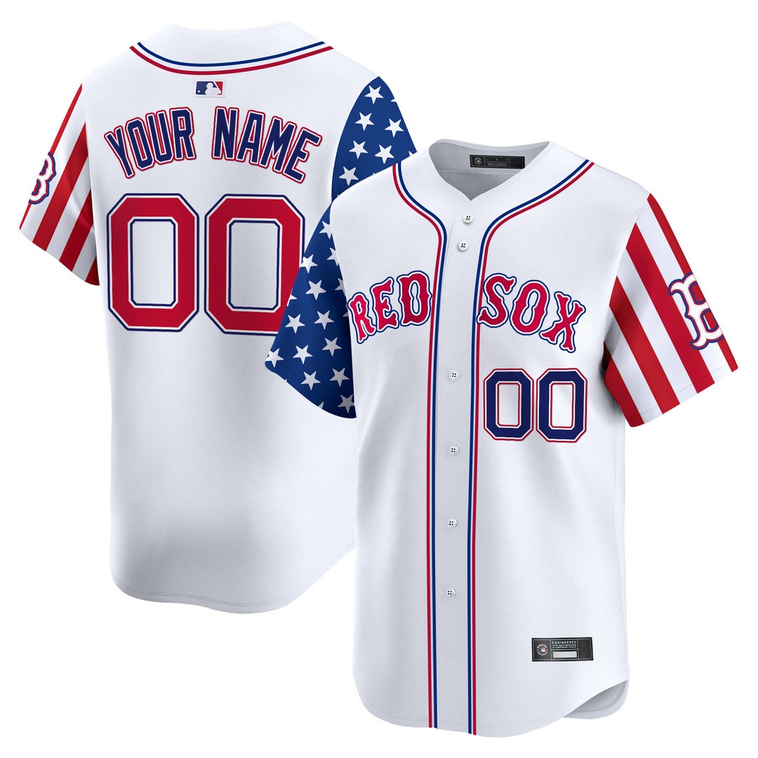Boston Red Sox 2025 Memorial Day Vapor Premier Limited Custom White Jersey - All Stitched