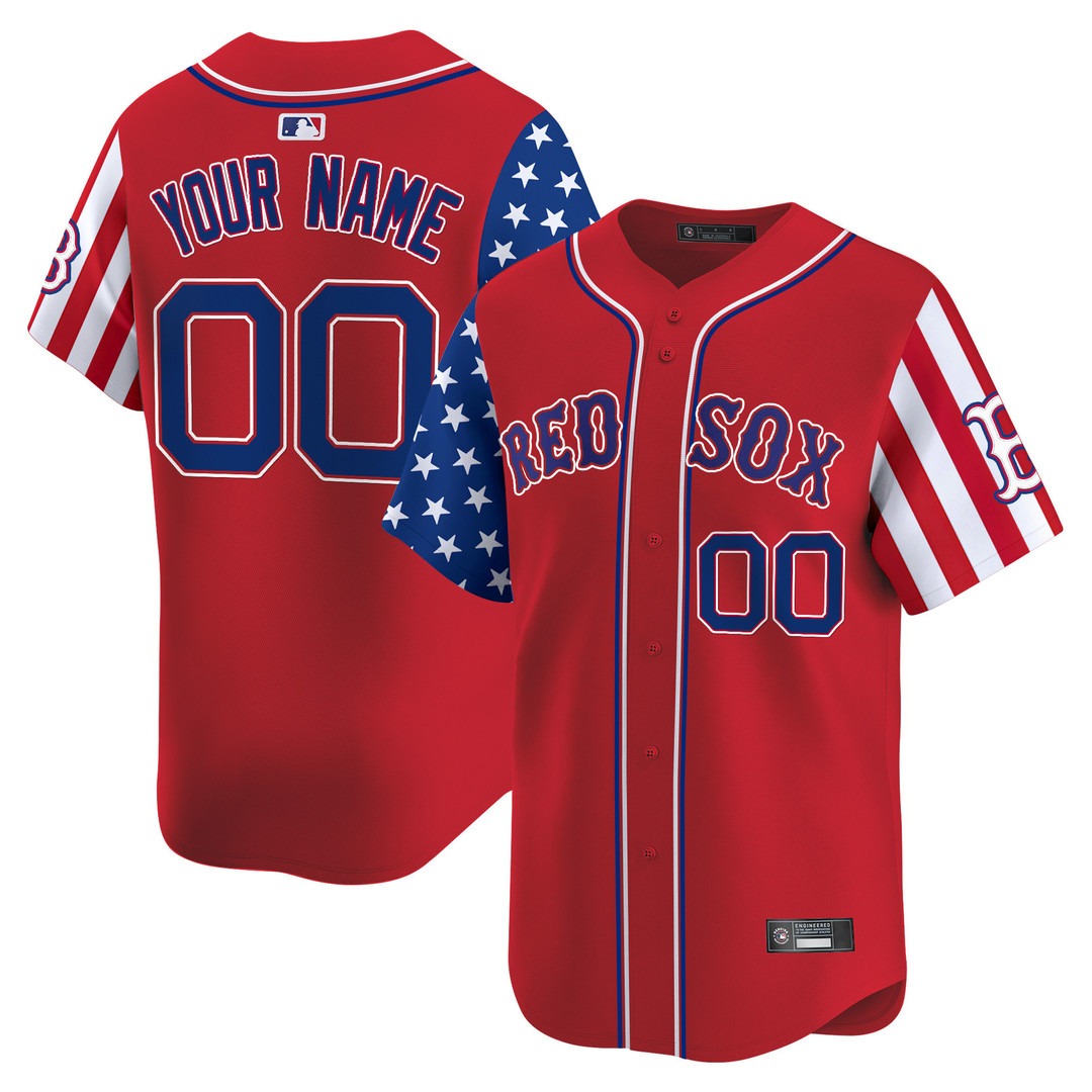 Boston Red Sox 2025 Memorial Day Vapor Premier Limited Custom Red Jersey - All Stitched