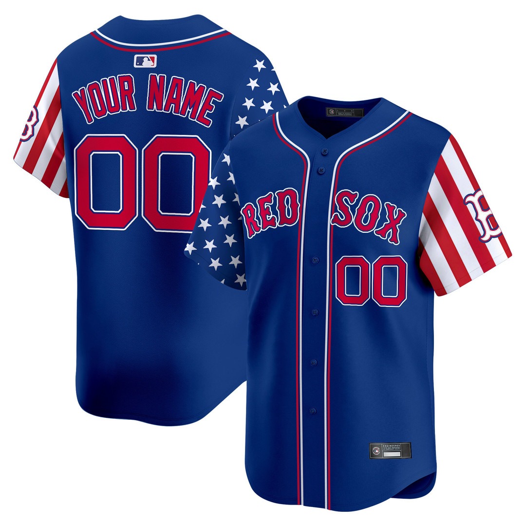 Boston Red Sox 2025 Memorial Day Vapor Premier Limited Custom Royal Jersey - All Stitched