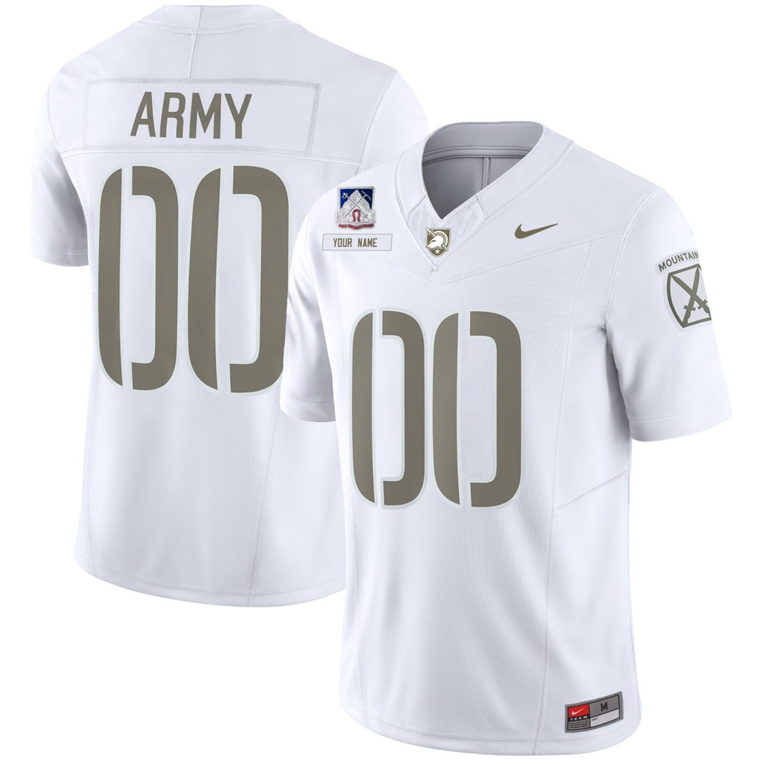 Army Black Knights baseball White Custom Jersey - All Stitched