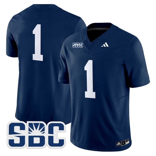 Men's Georgia Southern Eagles Team Blue 2024 Vapor Limited Stitched Football Jersey