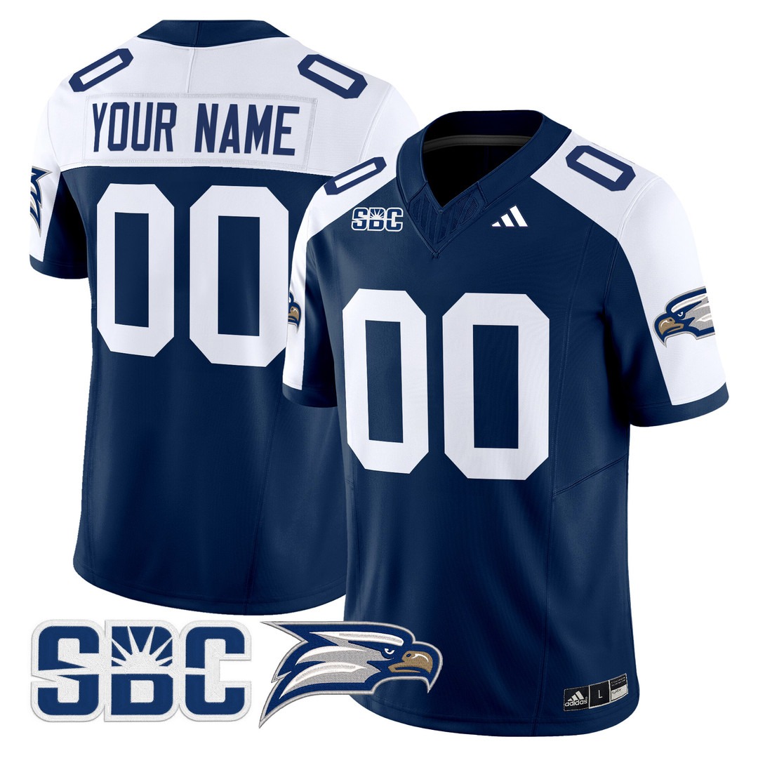 Georgia Southern Eagles football Custom SBC Patch Limited Jersey Blue Alternate