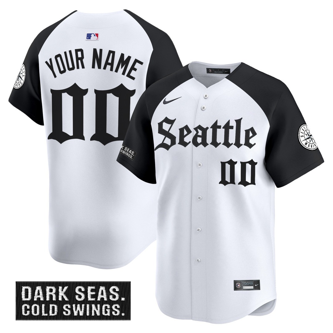 Seattle Mariners 'Deep Sea Gothic Edition' Vapor Premier Limited Custom Alternate Jersey - All Stitched