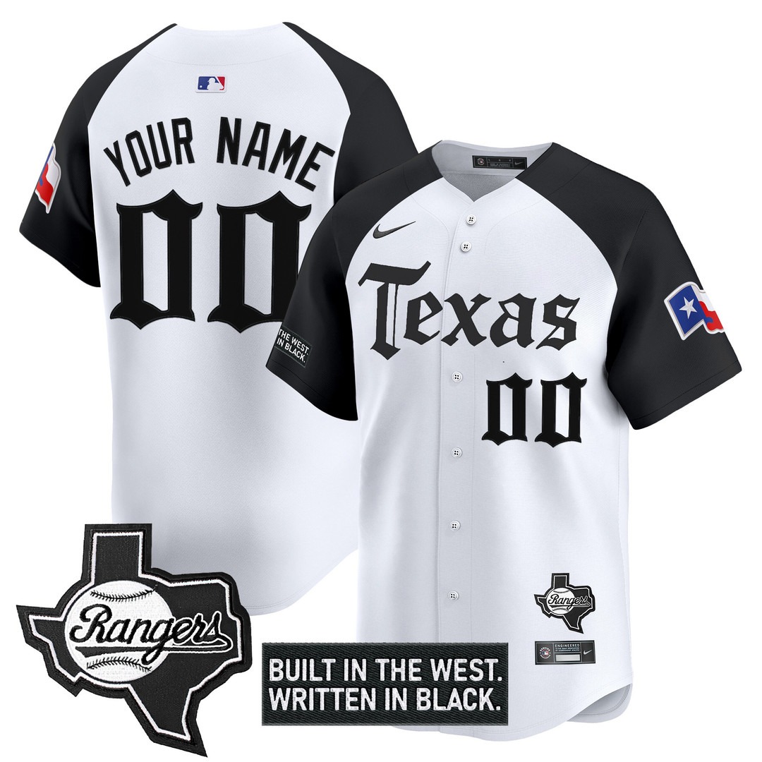 Texas Rangers 'Gothic Frontier Edition' Vapor Premier Limited Custom Jersey Alternate - All Stitched