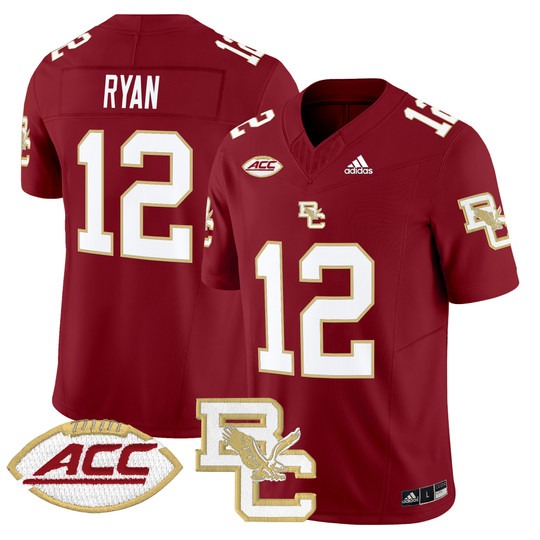Men's Boston College Eagles #12 Matt Ryan Maroon 2024 Vapor Limited Stitched Football Jersey