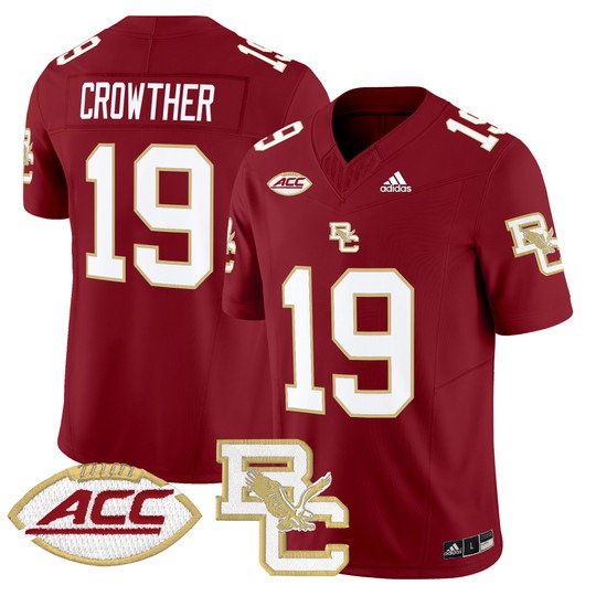 Men's Boston College Eagles #19 Welles Crowther Maroon 2024 Vapor Limited Stitched Football Jersey