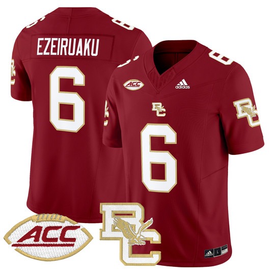 Men's Boston College Eagles #6 Donovan Ezeiruaku Maroon 2024 Vapor Limited Stitched Football Jersey