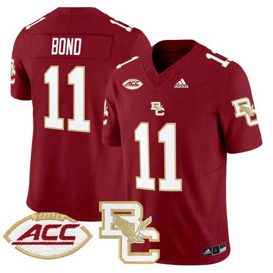 Men's Boston College Eagles #11 Lewis Bond Maroon 2024 Vapor Limited Stitched Football Jersey
