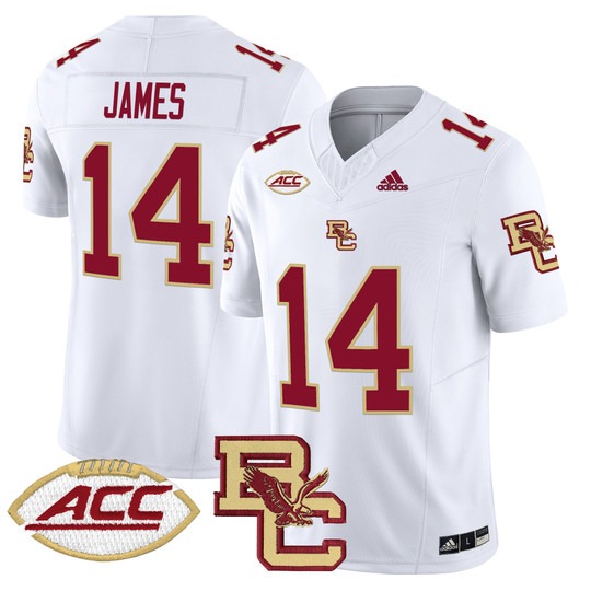 Men's Boston College Eagles #14 Grayson James White 2024 Vapor Limited Stitched Football Jersey