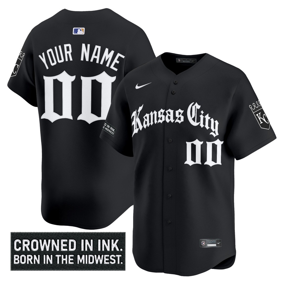 Kansas City Royals 'Gothic Crown Edition' Vapor Premier Limited Custom Jersey Alternate - All Stitched