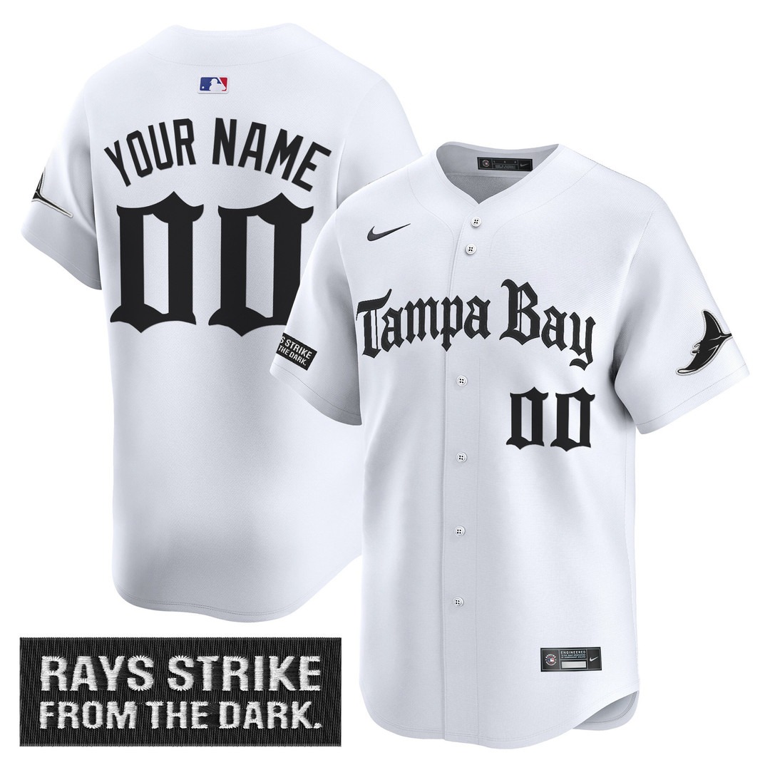 Tampa Bay Rays 'Gothic Deepwater Edition' Vapor Premier Limited Custom Jersey White - All Stitched