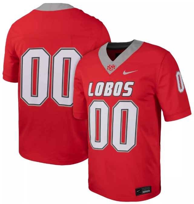Custom Nike New Mexico Lobos Cherry Replica Home College Football Jersey