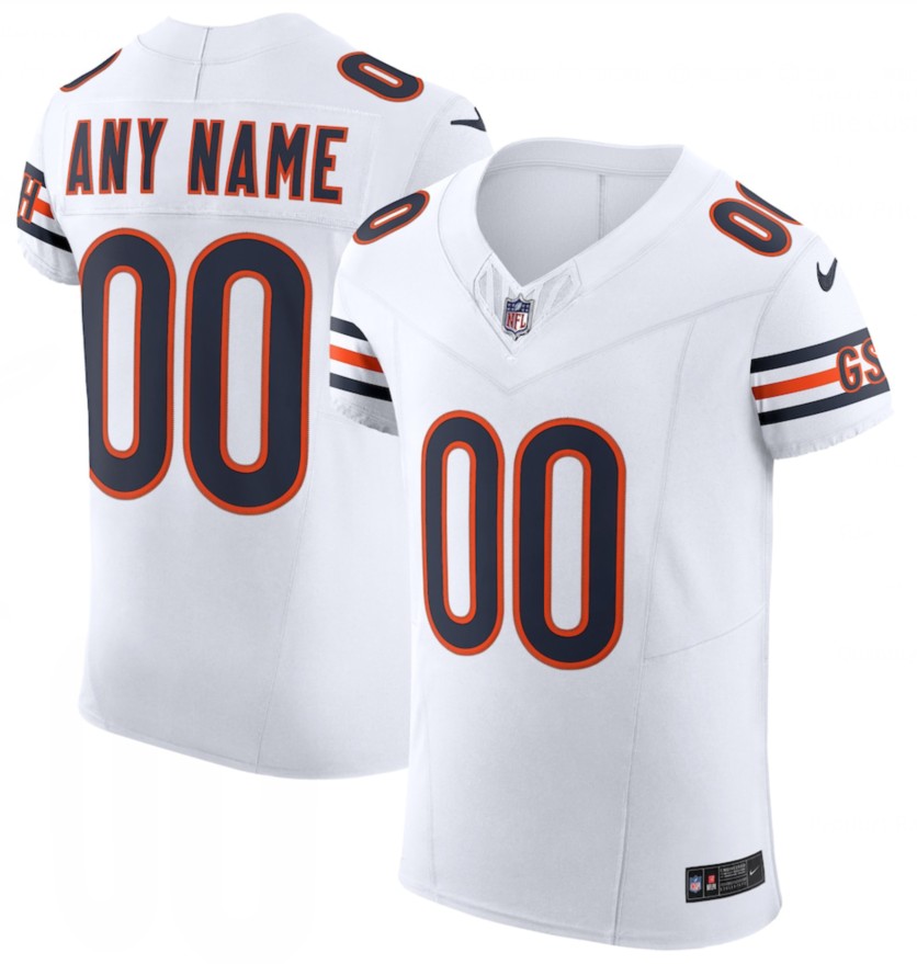 Men's Chicago Bears Active Player Custom F.U.S.E. White Vapor Limited Stitched Football Jersey