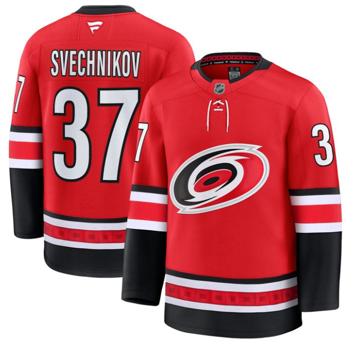 Men's Andrei Svechnikov Jersey #37 Carolina Hurricanes Premium All Stitched Red
