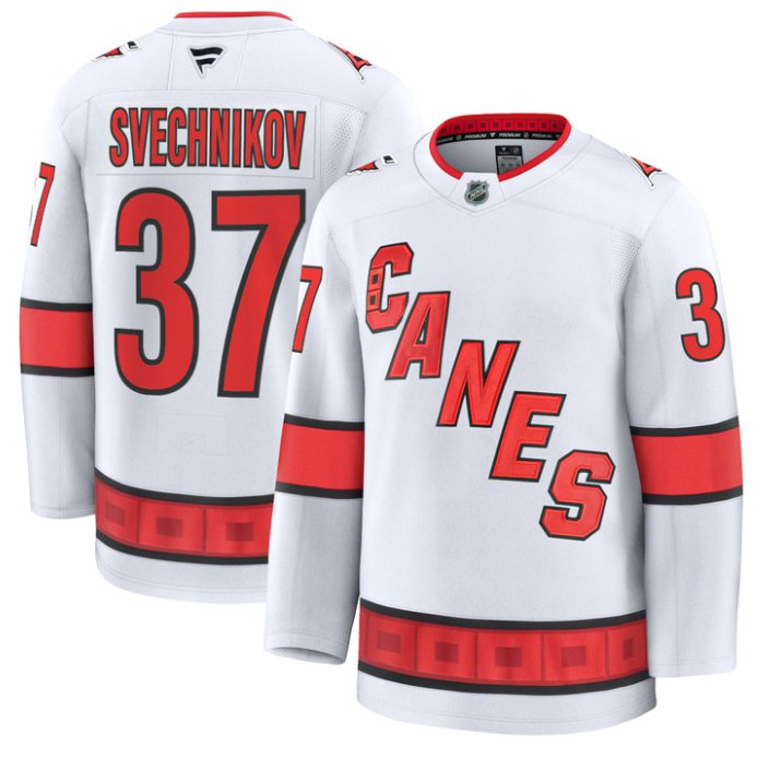 Men's Andrei Svechnikov Jersey #37 Carolina Hurricanes Premium All Stitched White