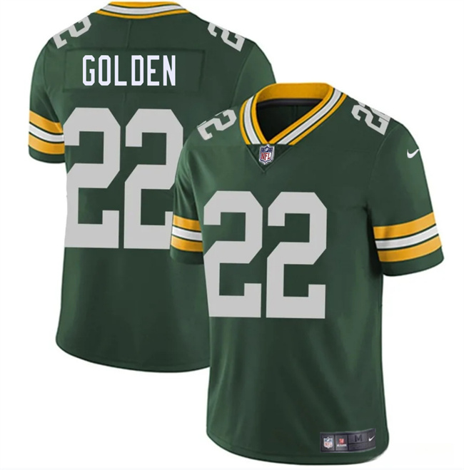 Youth Green Bay Packers #22 Matthew Golden Green 2025 Draft Vapor Untouchable Limited Stitched Football Jersey