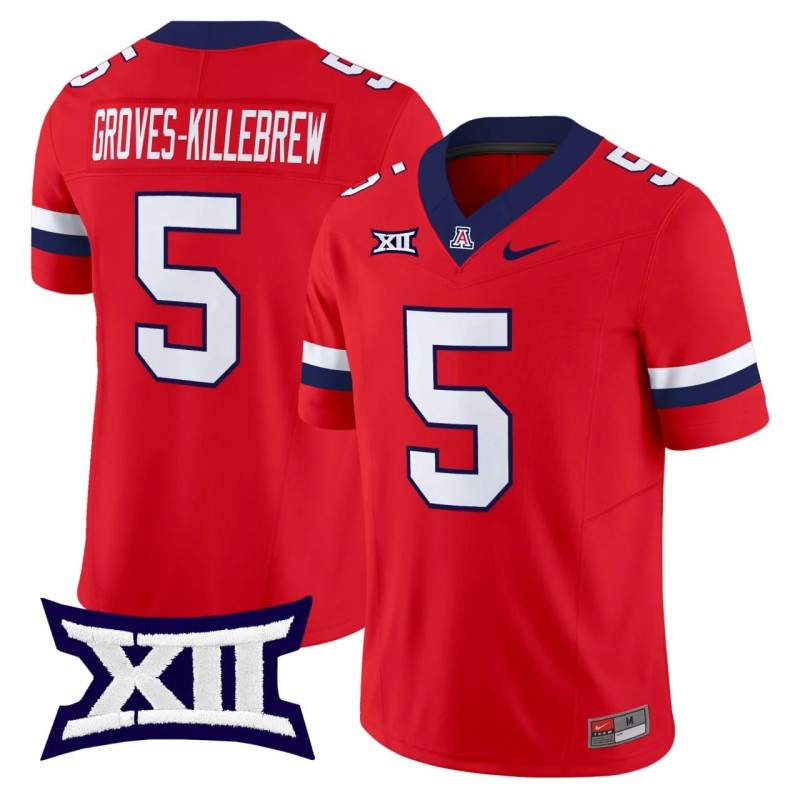 Men's Arizona Wildcats #5 Marquis Groves-Killebrew Red Nike FUSE Limited Stitched Jersey