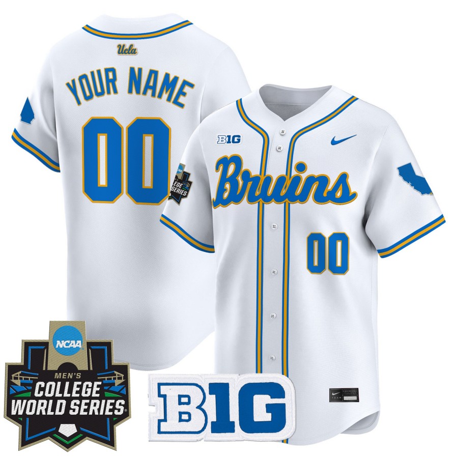 UCLA Bruins Custom Nike White 2025 NCAA World Series Baseball Limited Jersey - All Stitched