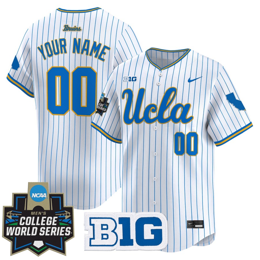 UCLA Bruins Custom Nike Stripe 2025 NCAA World Series Baseball Limited Jersey - All Stitched