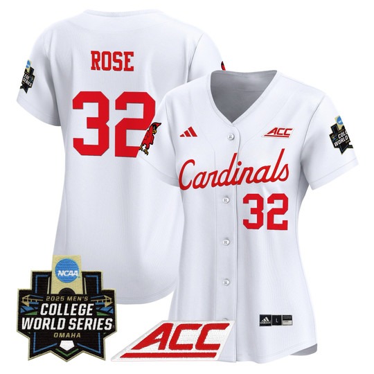 Wmn's Louisville Cardinals #32 Zion Rose White 2025 NCAA MCWS Baseball Limited Jersey - All Stitched