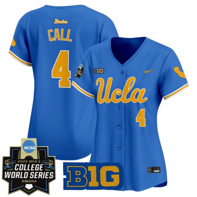 Women's UCLA Bruins #4 Phoenix Call Blue Nike 2025 World Series Baseball Limited Jersey - All Stitched