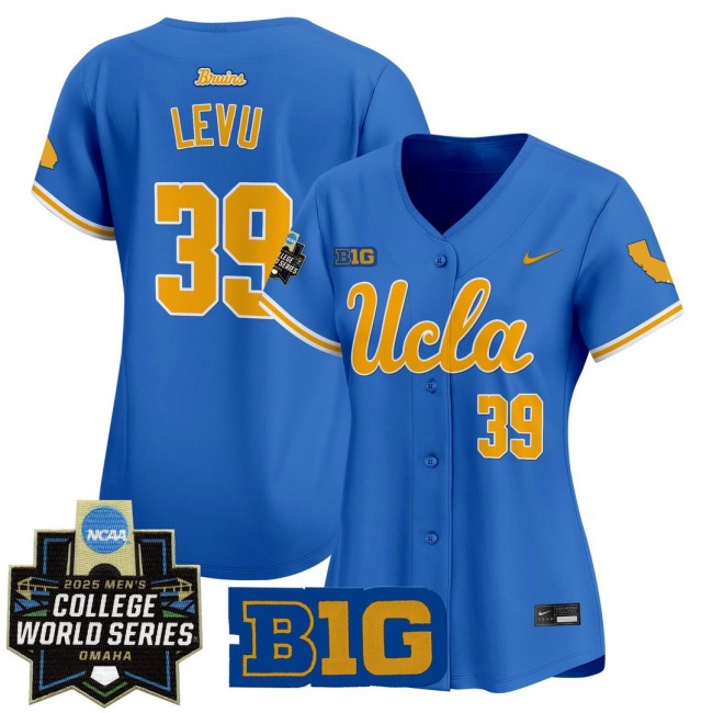 Women's UCLA Bruins #39 Mulivai Levu Blue Nike 2025 World Series Baseball Limited Jersey - All Stitched