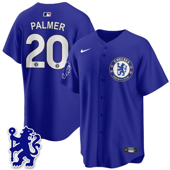 Men's Chelsea #20 Cole Palmer Royal 2025 Soccer x Baseball Nike Limited MLB Jersey - All Stitched