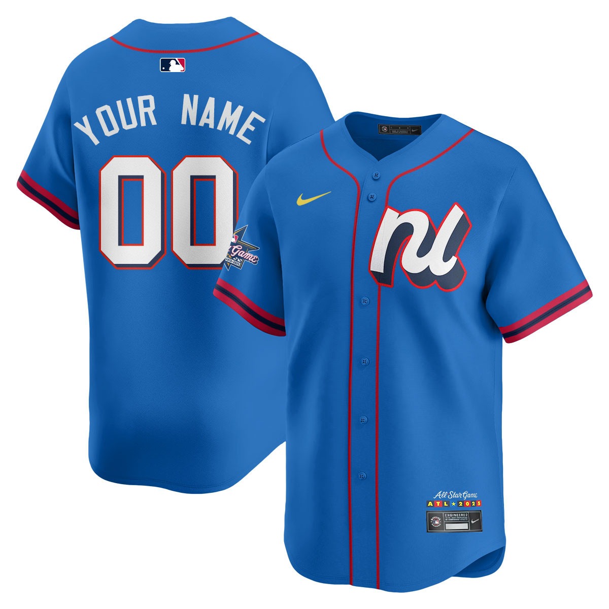 National League Custom Nike Blue 2025 MLB All-Star Run Derby Limited Jersey - All Stitched