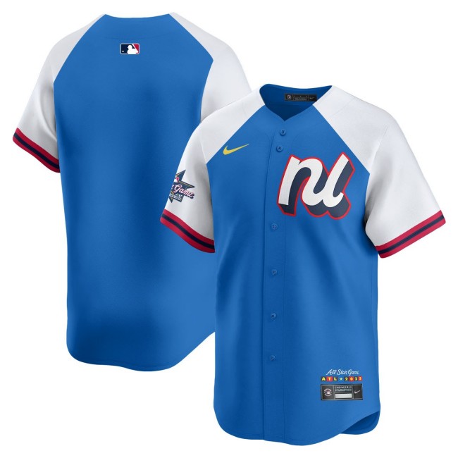 National League Team Nike Blue White 2025 MLB All-Star Run Derby Limited Jersey - All Stitched
