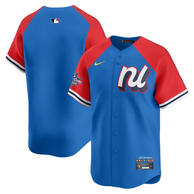 National League Team Nike Blue Red 2025 MLB All-Star Run Derby Limited Jersey - All Stitched