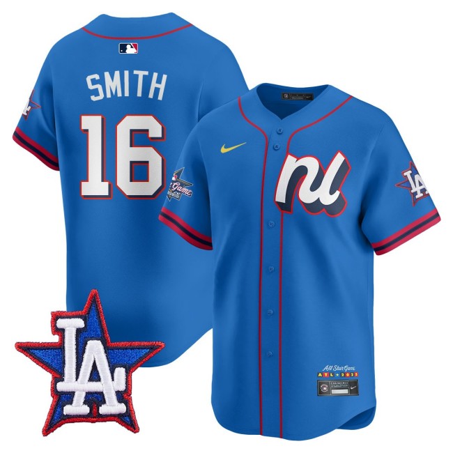 National League #16 Will Smith Nike Blue 2025 MLB All-Star Run Derby Limited Jersey - All Stitched