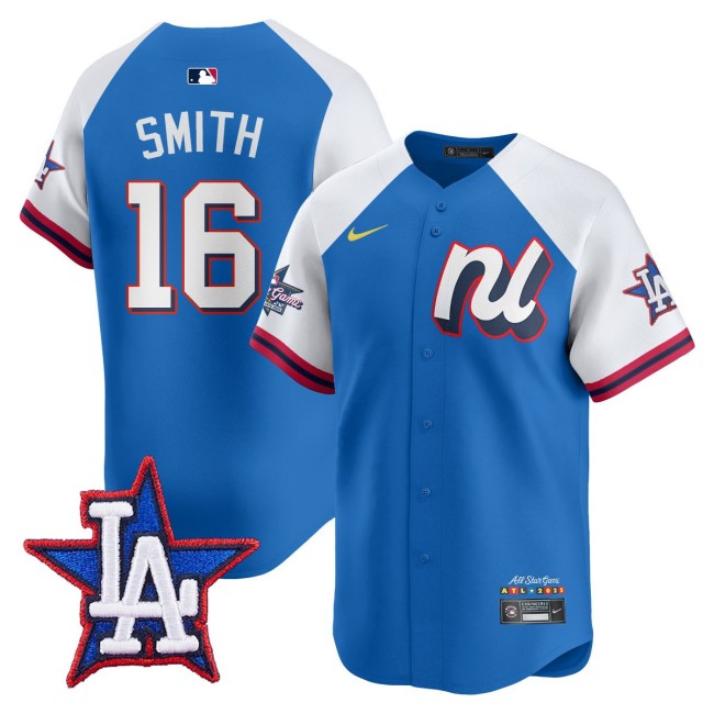 National League #16 Will Smith Nike Blue White 2025 MLB All-Star Run Derby Limited Jersey - All Stitched