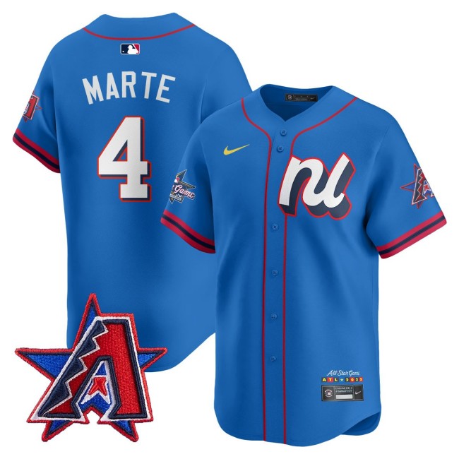National League #4 Ketel Marte Nike Blue 2025 MLB All-Star Run Derby Limited Jersey - All Stitched