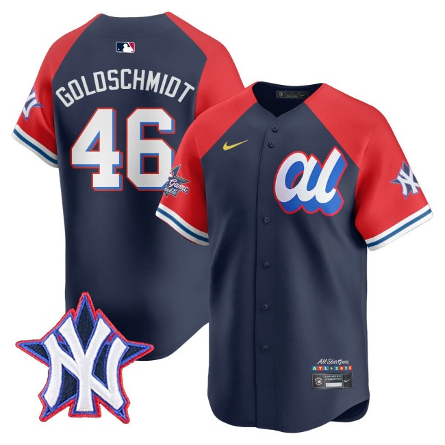 American League #46 Paul Goldschmidt Nike Navy Red 2025 MLB All-Star Run Derby Limited Jersey - All Stitched