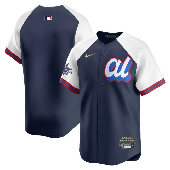 American League Team Nike Navy White 2025 MLB All-Star Run Derby Limited Jersey - All Stitched