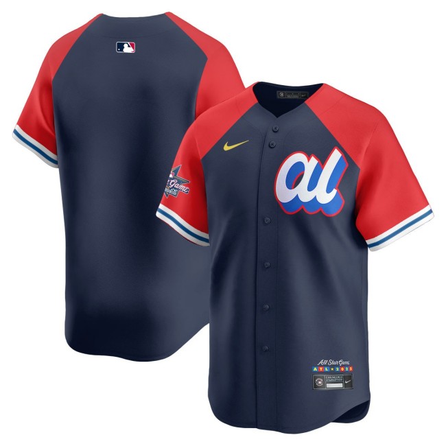 American League Team Nike Navy Red 2025 MLB All-Star Run Derby Limited Jersey - All Stitched