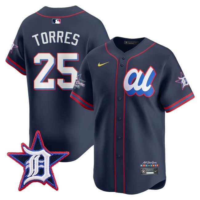 American League #25 Gleyber Torres Nike Navy 2025 MLB All-Star Run Derby Limited Jersey - All Stitched