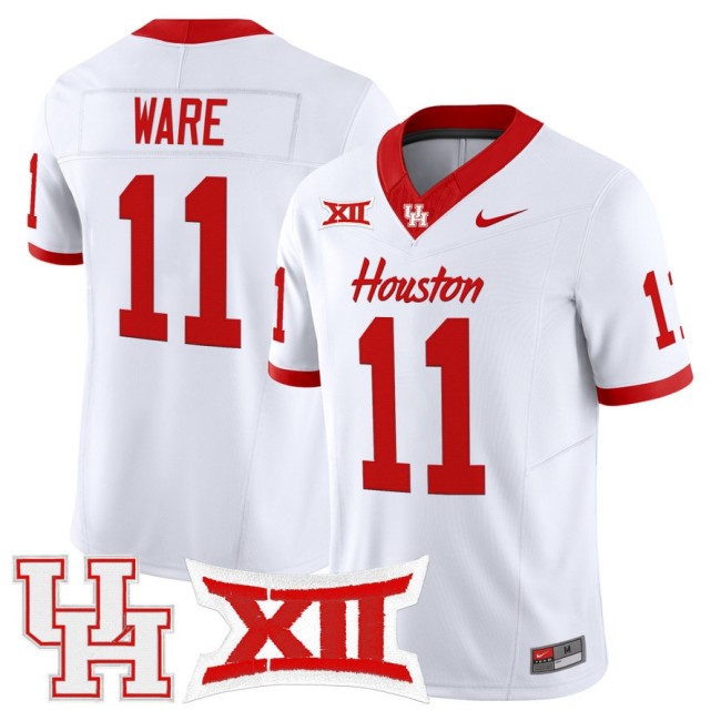 Men's Houston Cougars #11 Andre Ware 2025 Nike F.U.S.E. Vapor Limited Football Jersey White - All Stitched